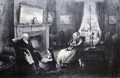 Currier & Ives Illustration 19. Jahrhundert. Die vier Jahreszeiten des Lebens: Alter, die Jahreszeit der Ruhe von N. and Ives, J.M. Currier